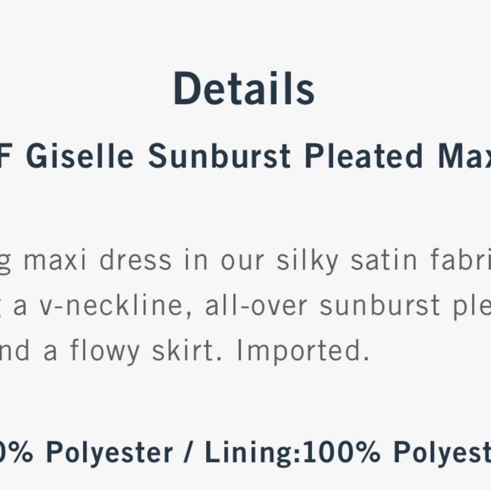 NWT - The A&F Giselle Sunburst Pleated Maxi Dress - Picture 11 of 11